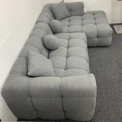 The Bubble Boucle Corner Sofa - Grey