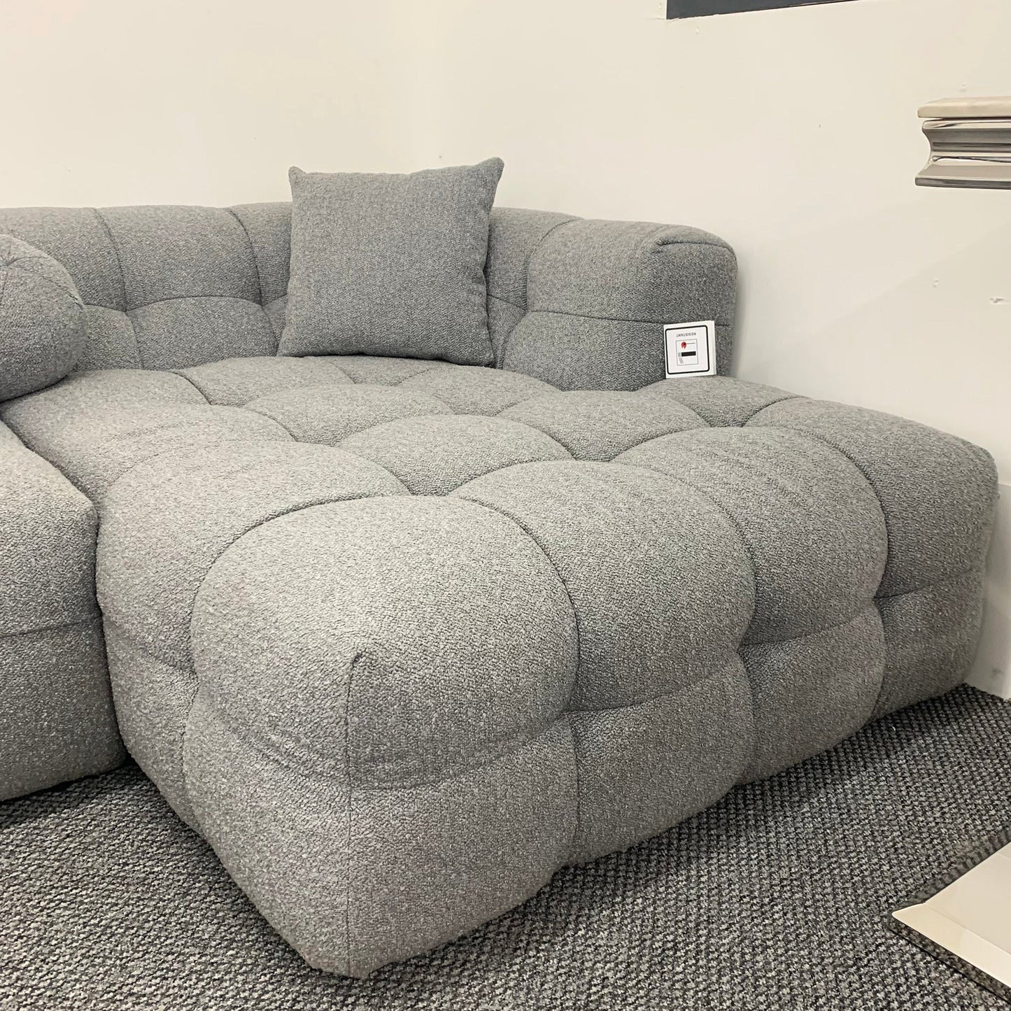 The Bubble Boucle Corner Sofa - Grey