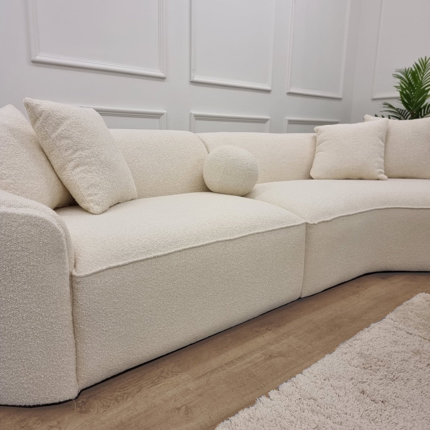 The Pebble Boucle Sofa - Ivory