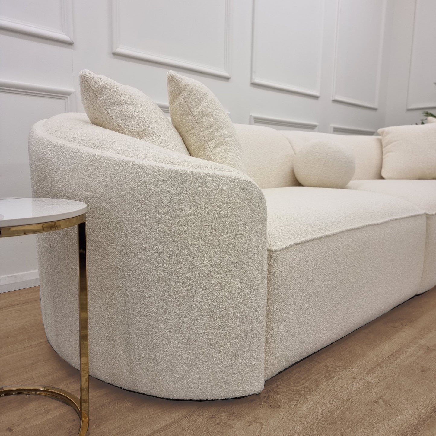 The Pebble Boucle Sofa - Ivory