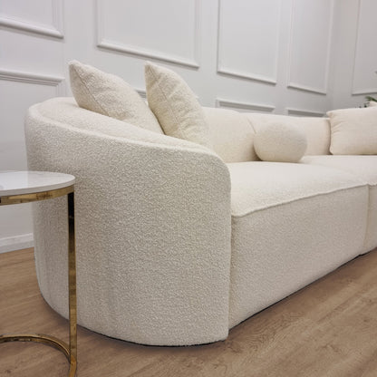 The Pebble Boucle Sofa - Ivory