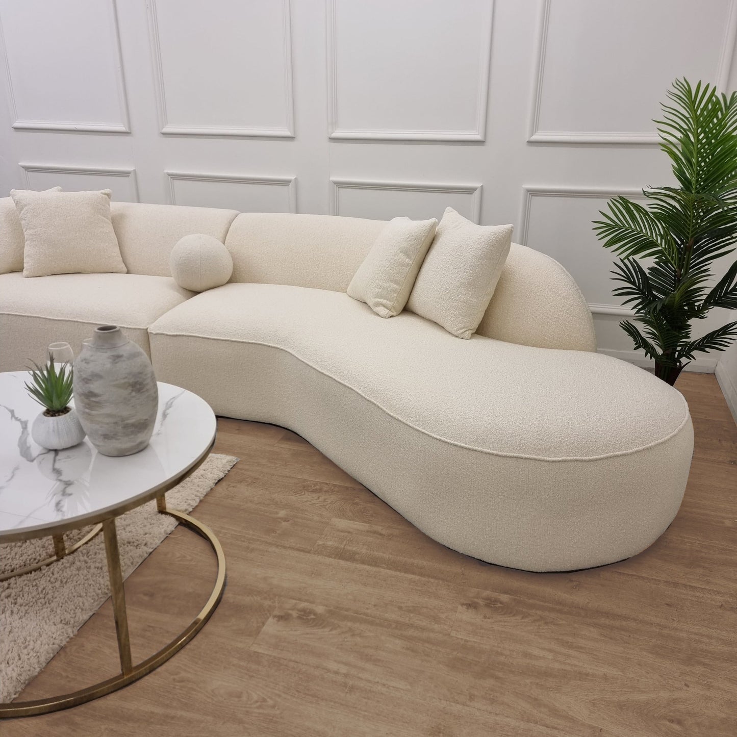 The Pebble Boucle Sofa - Ivory