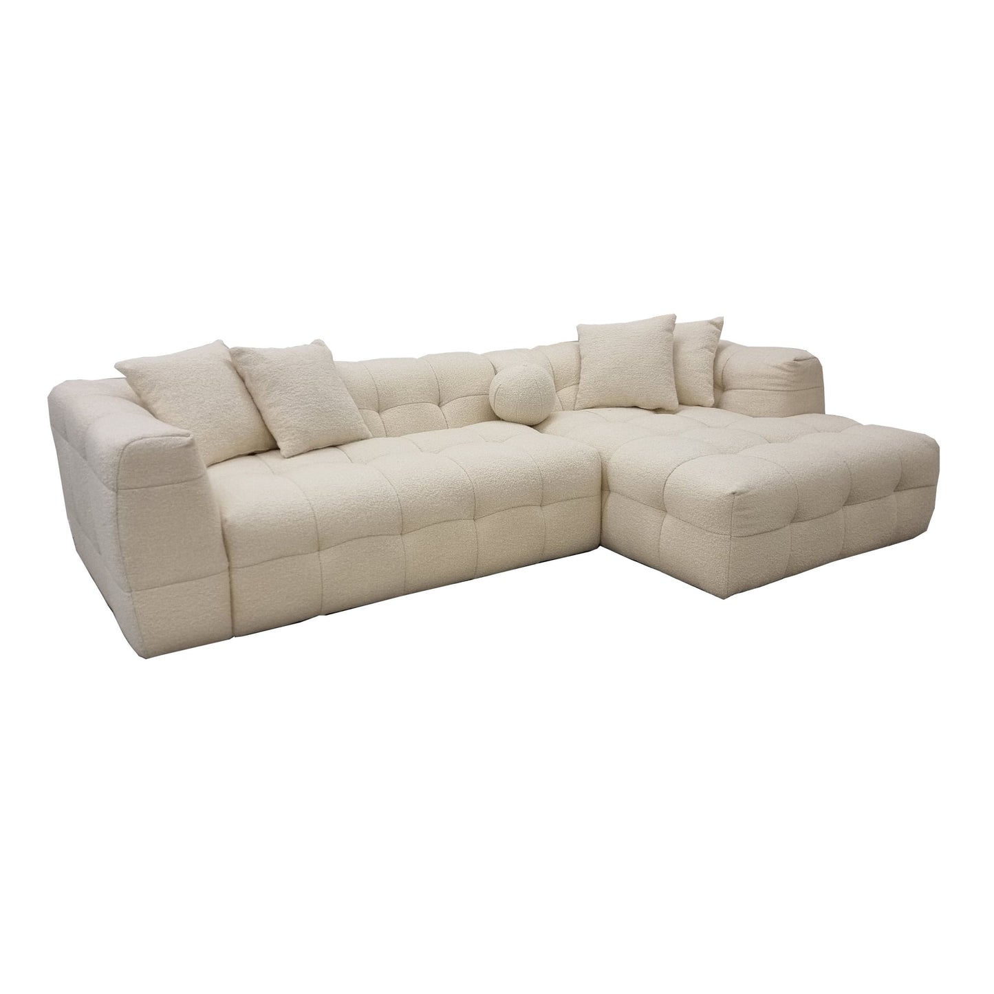 The Bubble Boucle Corner Sofa - Ivory