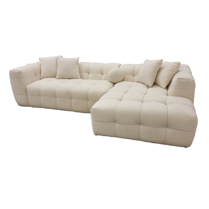 The Bubble Boucle Corner Sofa - Ivory