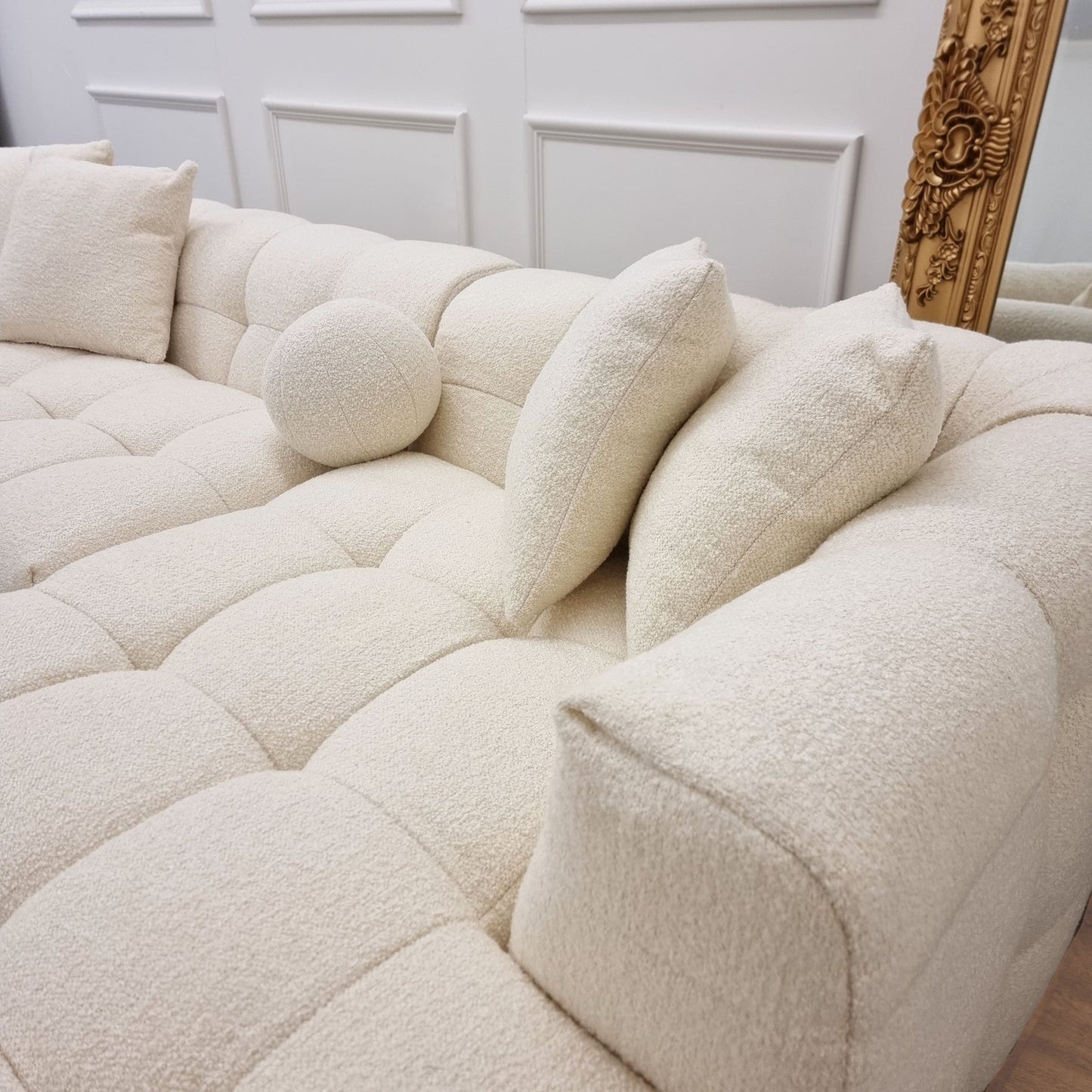 The Bubble Boucle Corner Sofa - Ivory