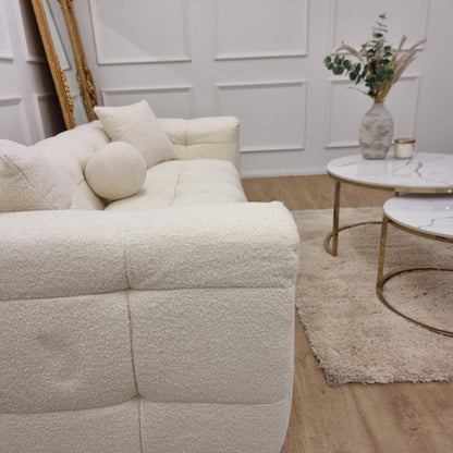 The Bubble Boucle 3 Seater Sofa - Ivory