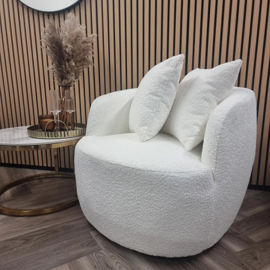 The Boucle Premium 1 Seater Cuddle Accent Chair