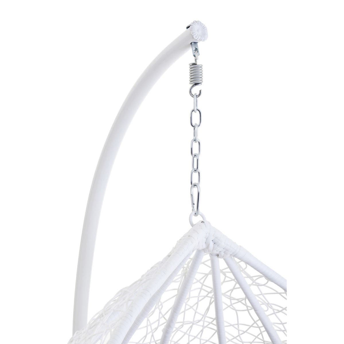 Goa Cut Out Sides White Hanging Chair