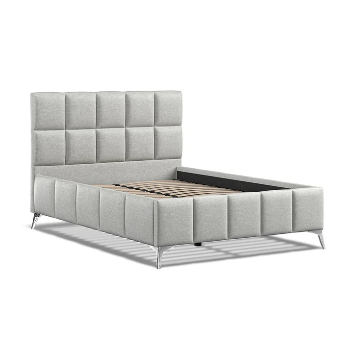 Capri Fabric Bed Grey - 5'0 King Fabric Bedframe Only