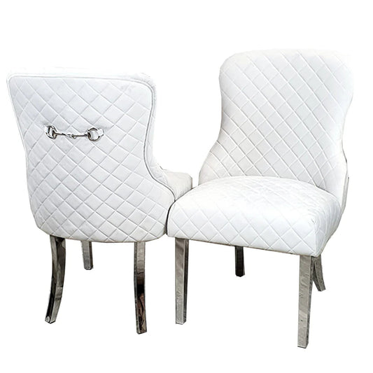 4 x Kate Dining Chair (Pink or Light Grey) - MyForeverFurnishings