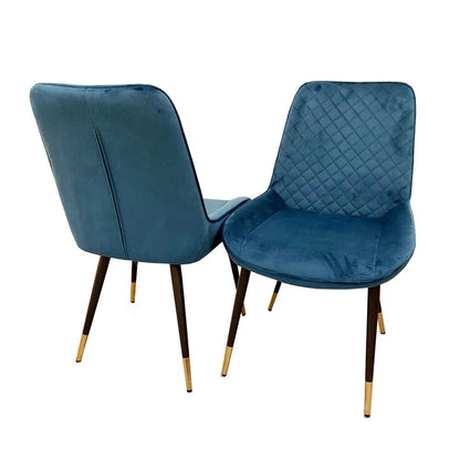 4 x Luna Dining Chairs in Navy Blue - MyForeverFurnishings