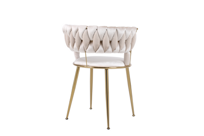 Camelia Cream Gold Dining Chair