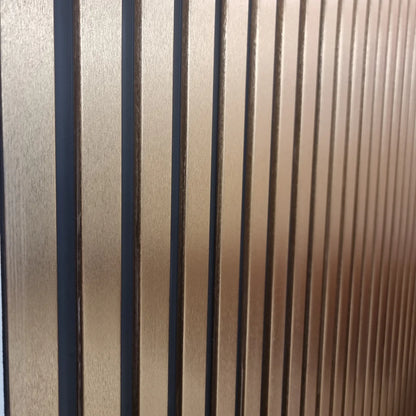 Wood effect Wall Panels Gold/Black