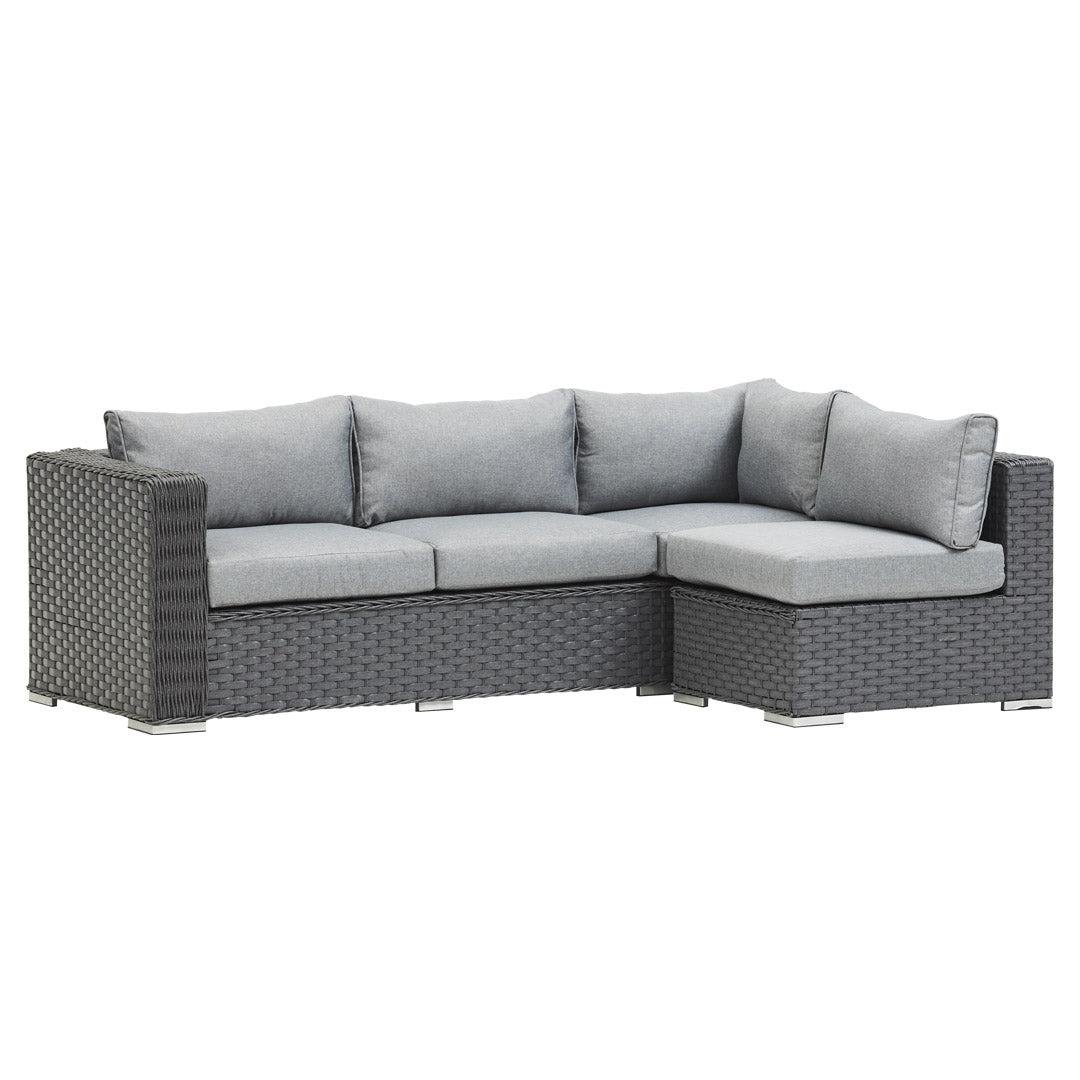 Grey Rattan Corner Sofa Set