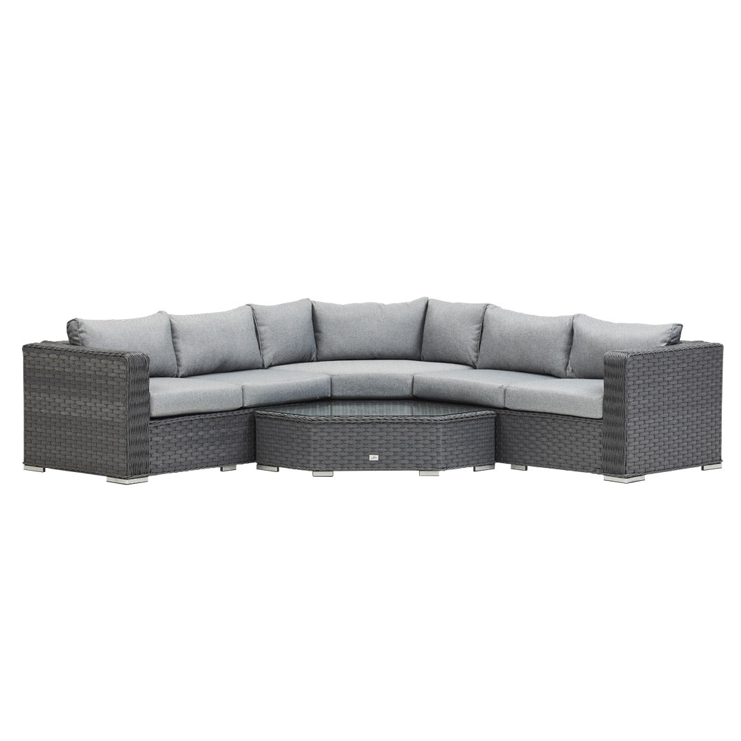 Grey Rattan Corner Day Bed