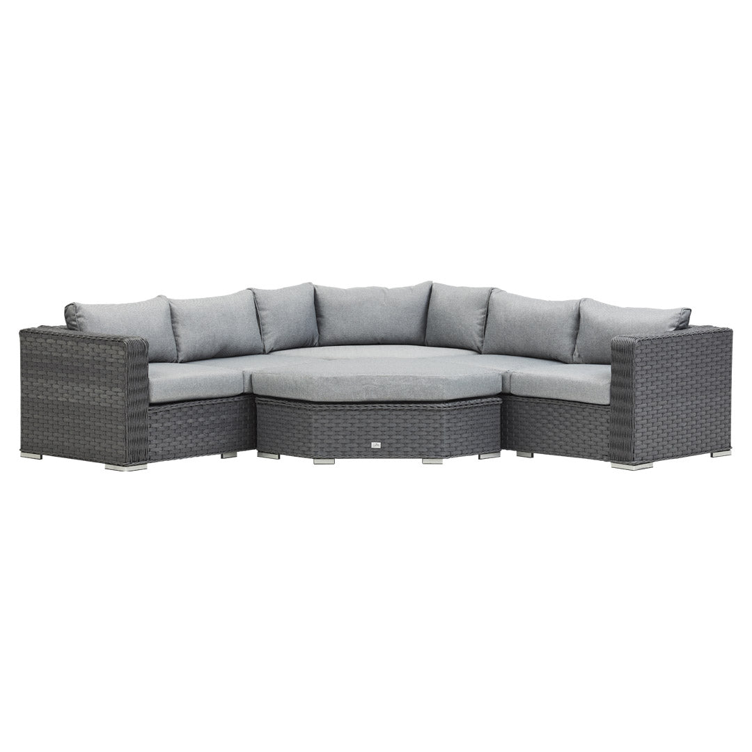 Grey Rattan Corner Day Bed