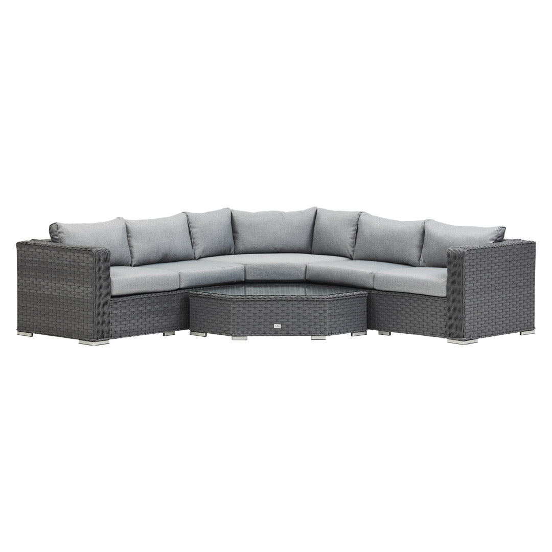 Grey Rattan Corner Day Bed