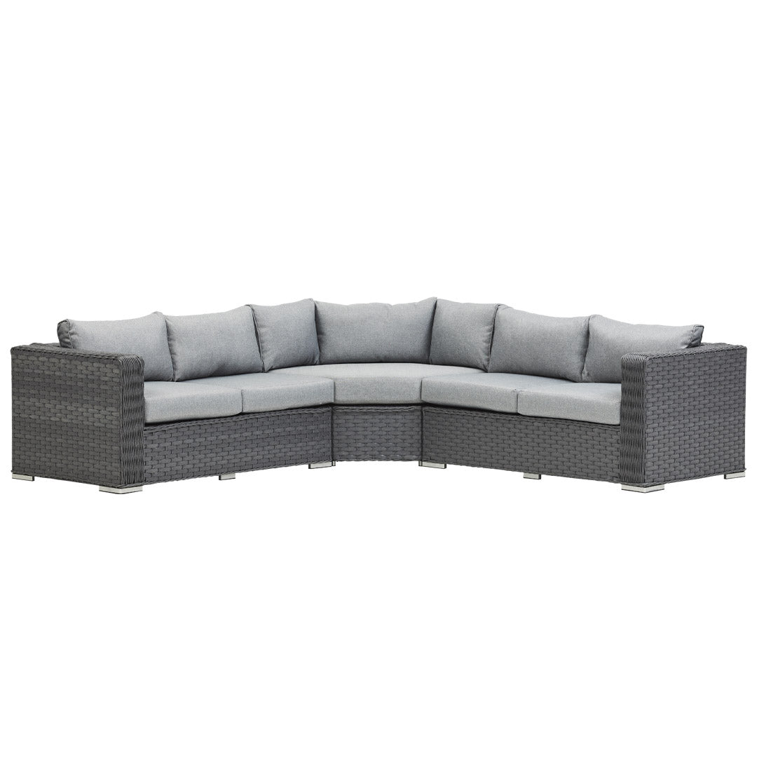 Grey Rattan Corner Day Bed