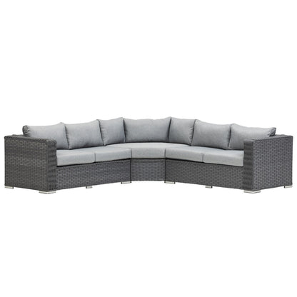 Grey Rattan Corner Day Bed