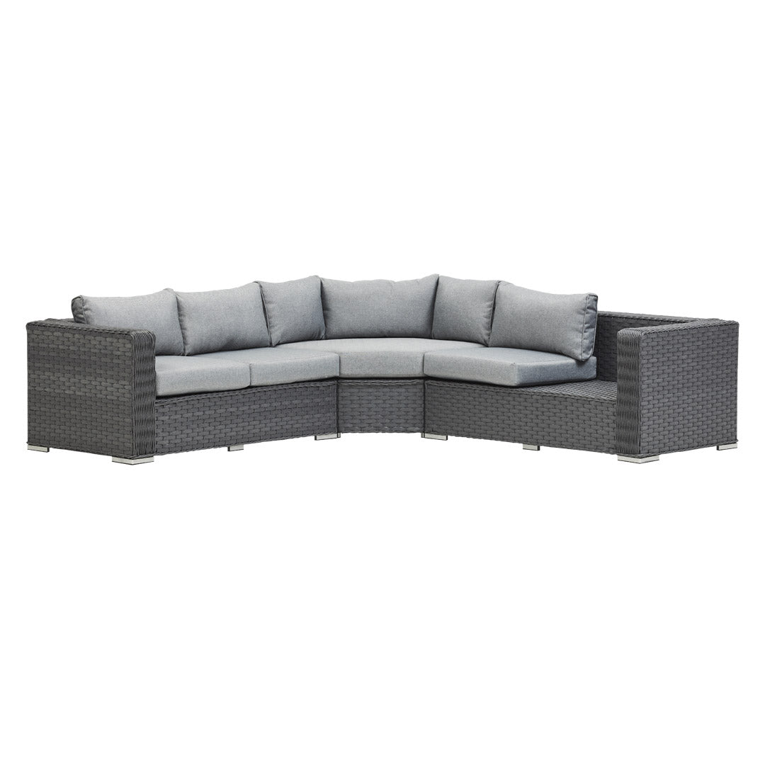 Grey Rattan Corner Day Bed