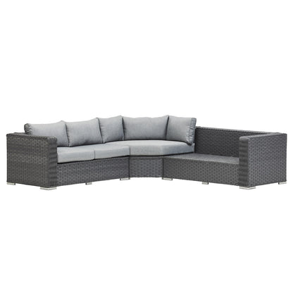 Grey Rattan Corner Day Bed