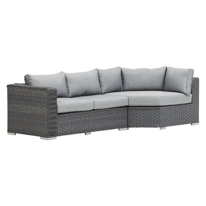 Grey Rattan Corner Day Bed