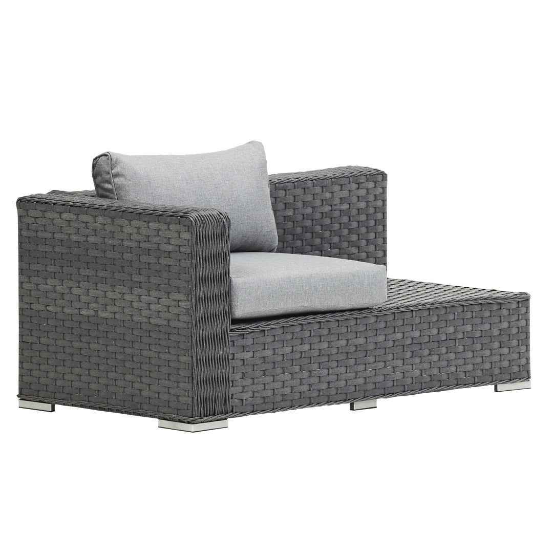 Grey Rattan Corner Day Bed