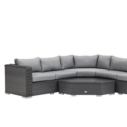 Grey Rattan Corner Day Bed