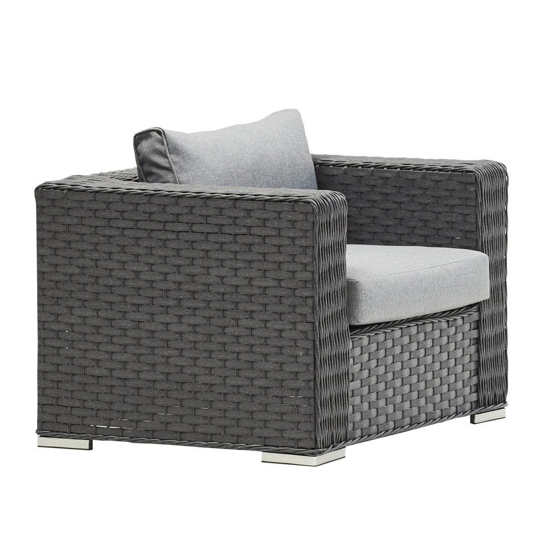 Grey Rattan Sofa Dining Set