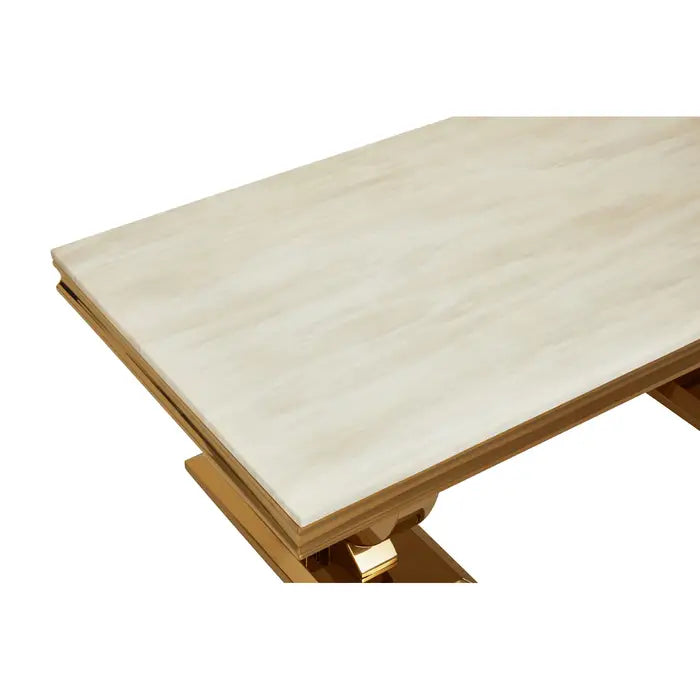 Moda Ivory White Marble Coffee Table 130cm