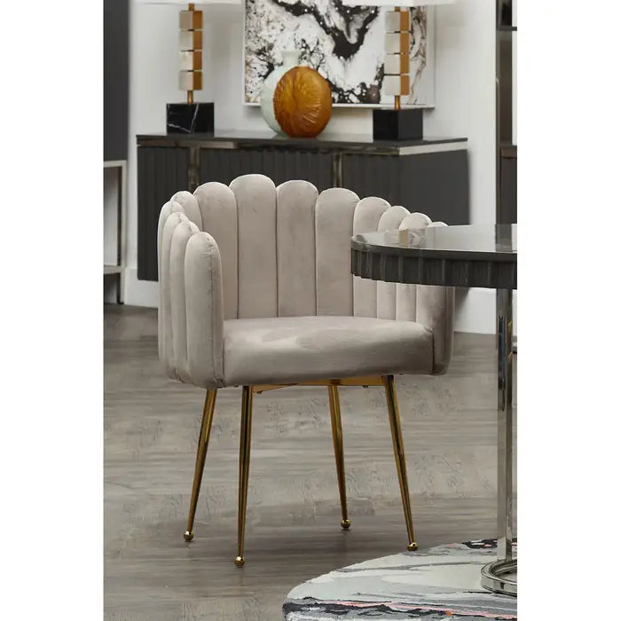 Bari Mink Velvet Dining Chair