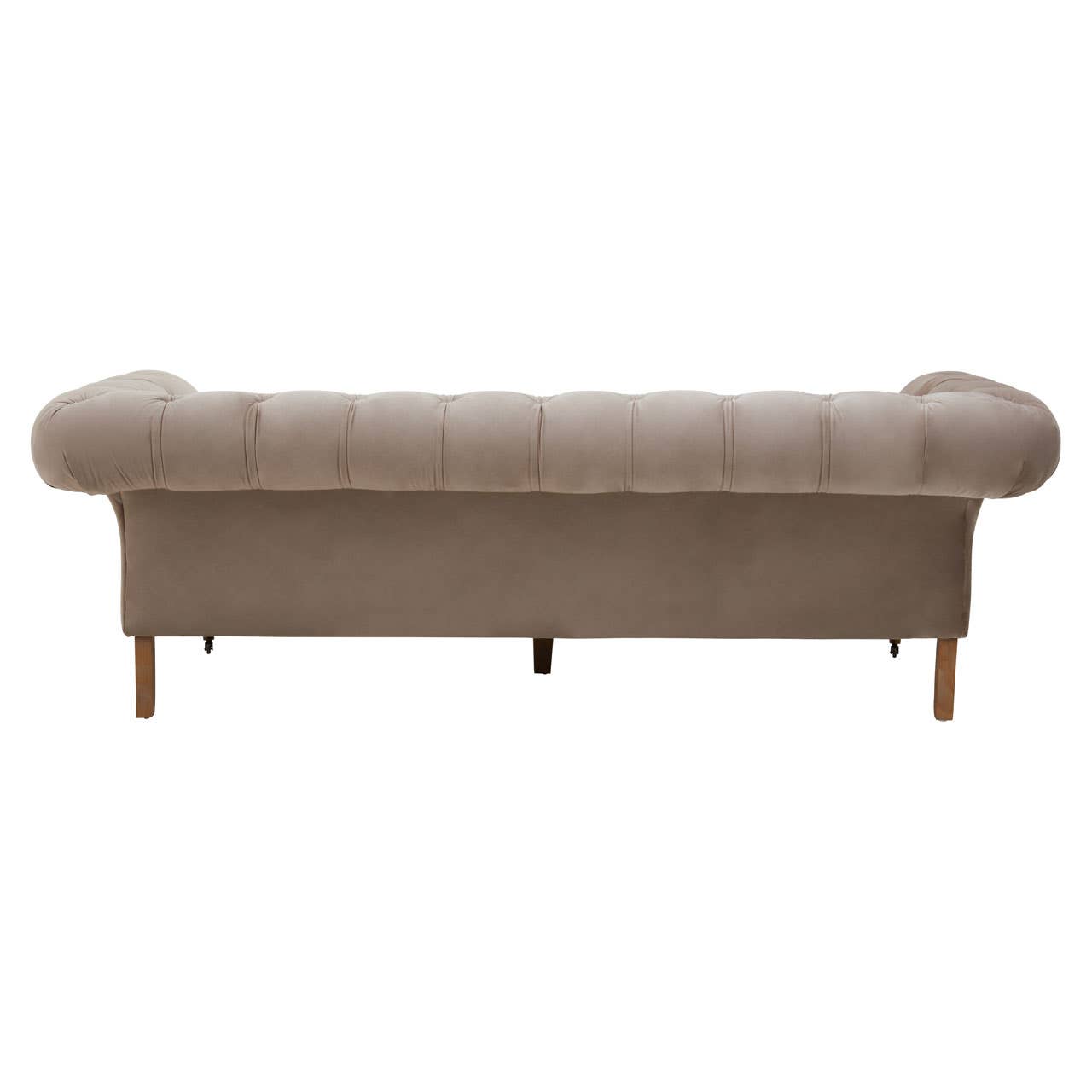 Suri Three Seat Natural Velvet Sofa