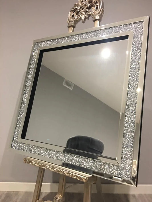 Mocka Crushed Diamond Mirror 70x70