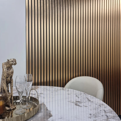 Wood effect Wall Panels Gold/Black