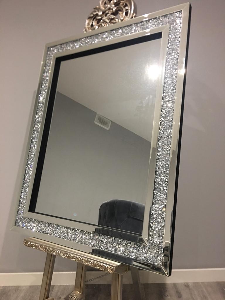 Mocka Crushed Diamond Mirror 80x60