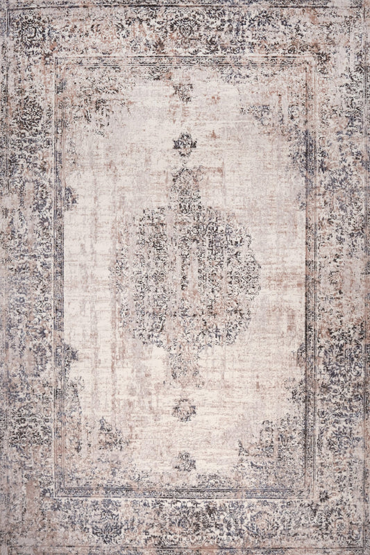 Lorenz White and Beige Rug