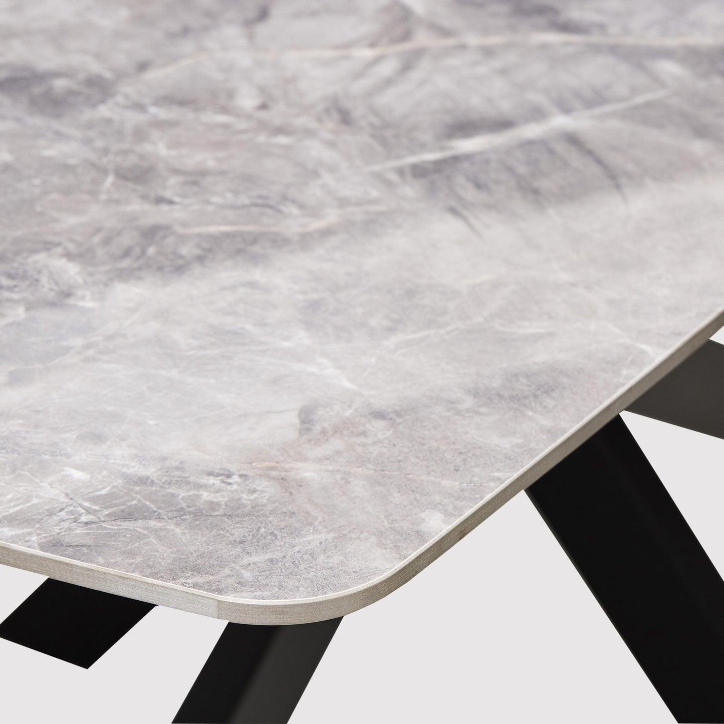 Dante Dining Table in Grey Ceramic