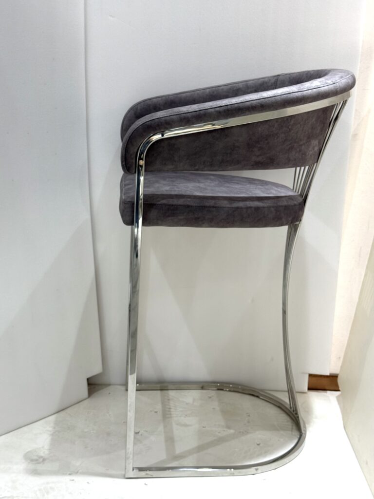 Porado Grey & Silver Barstool