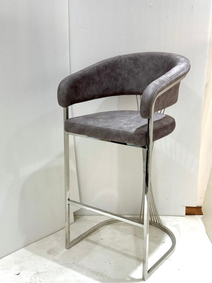 Porado Grey & Silver Barstool