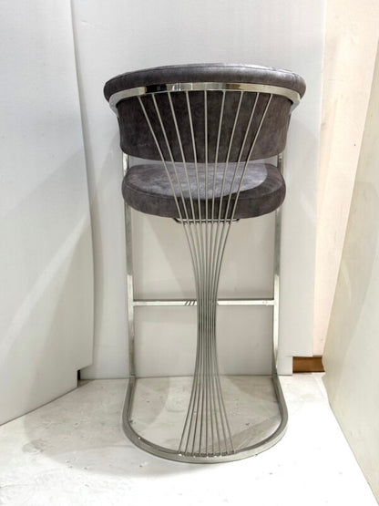 Porado Grey & Silver Barstool