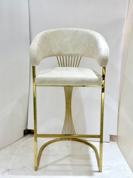 Porado Cream & Gold Barstool