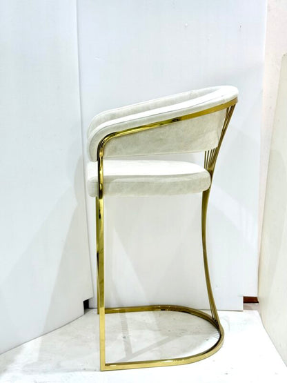 Porado Cream & Gold Barstool