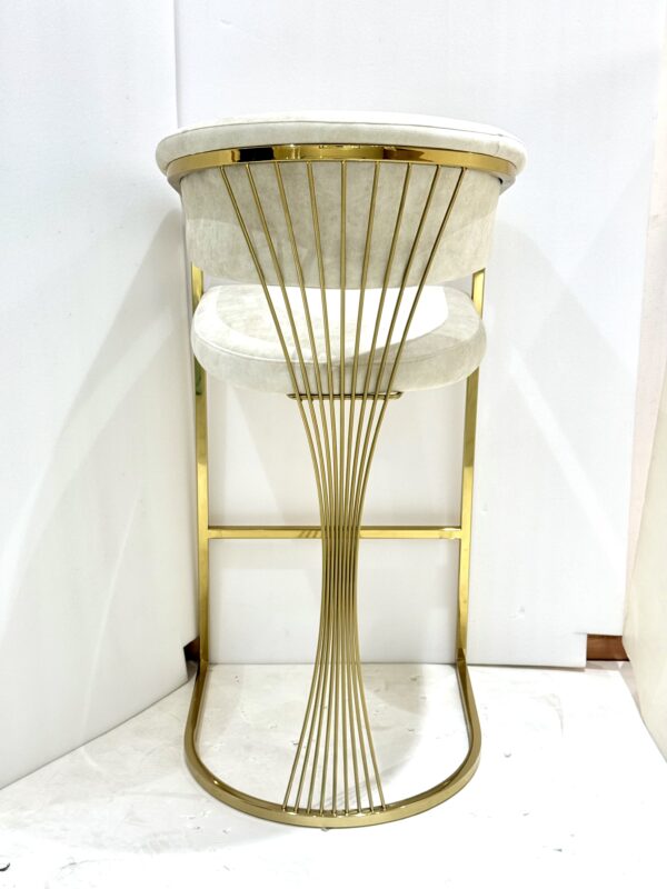 Porado Cream & Gold Barstool