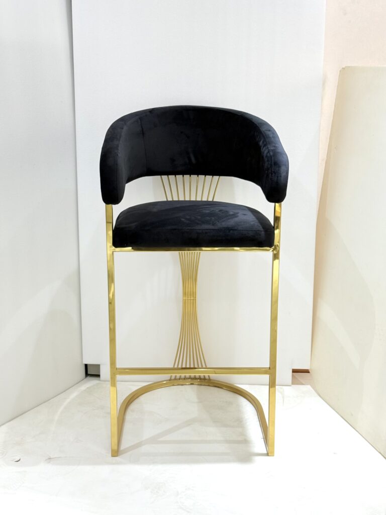 Porado Black & Gold Barstool