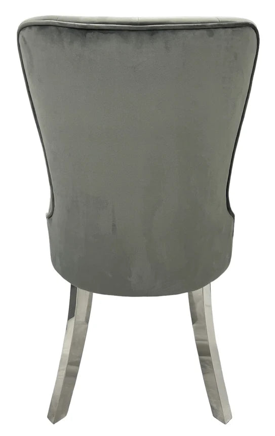 Bentley Dark Grey Velvet Dining Chair