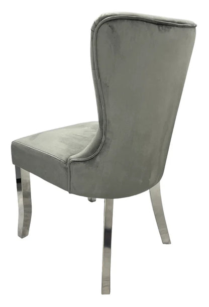 Bentley Dark Grey Velvet Dining Chair