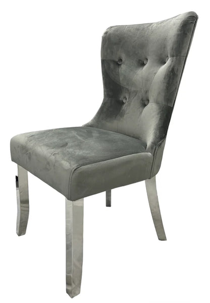 Bentley Dark Grey Velvet Dining Chair