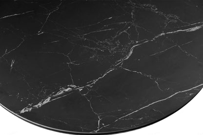 Bianca Black & Black Sintered Stone Oval Dining Table