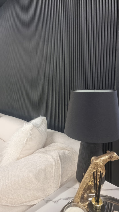 Decorative Fluted Wall Panels - Black