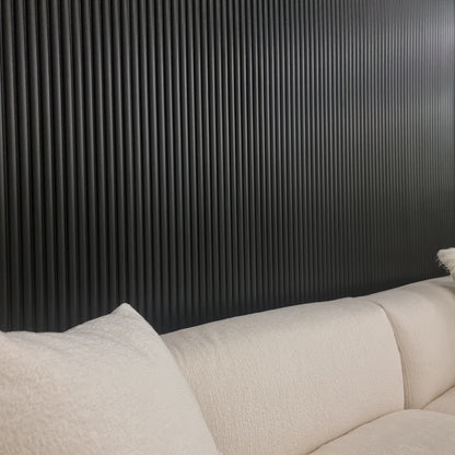 Decorative Fluted Wall Panels - Black